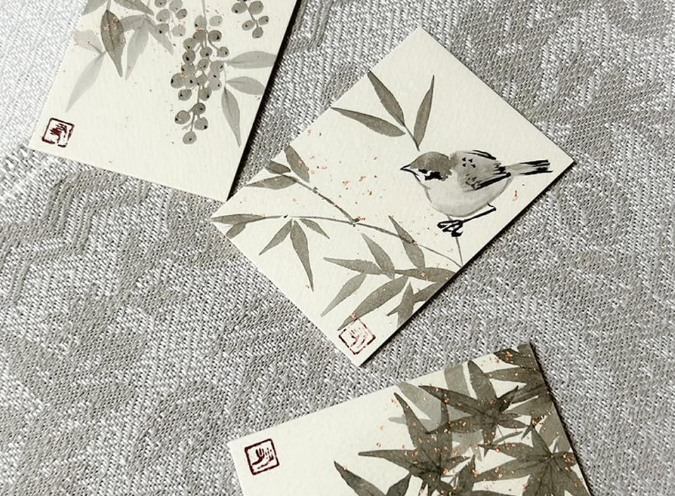 水墨画ワークショップ ミニ原画